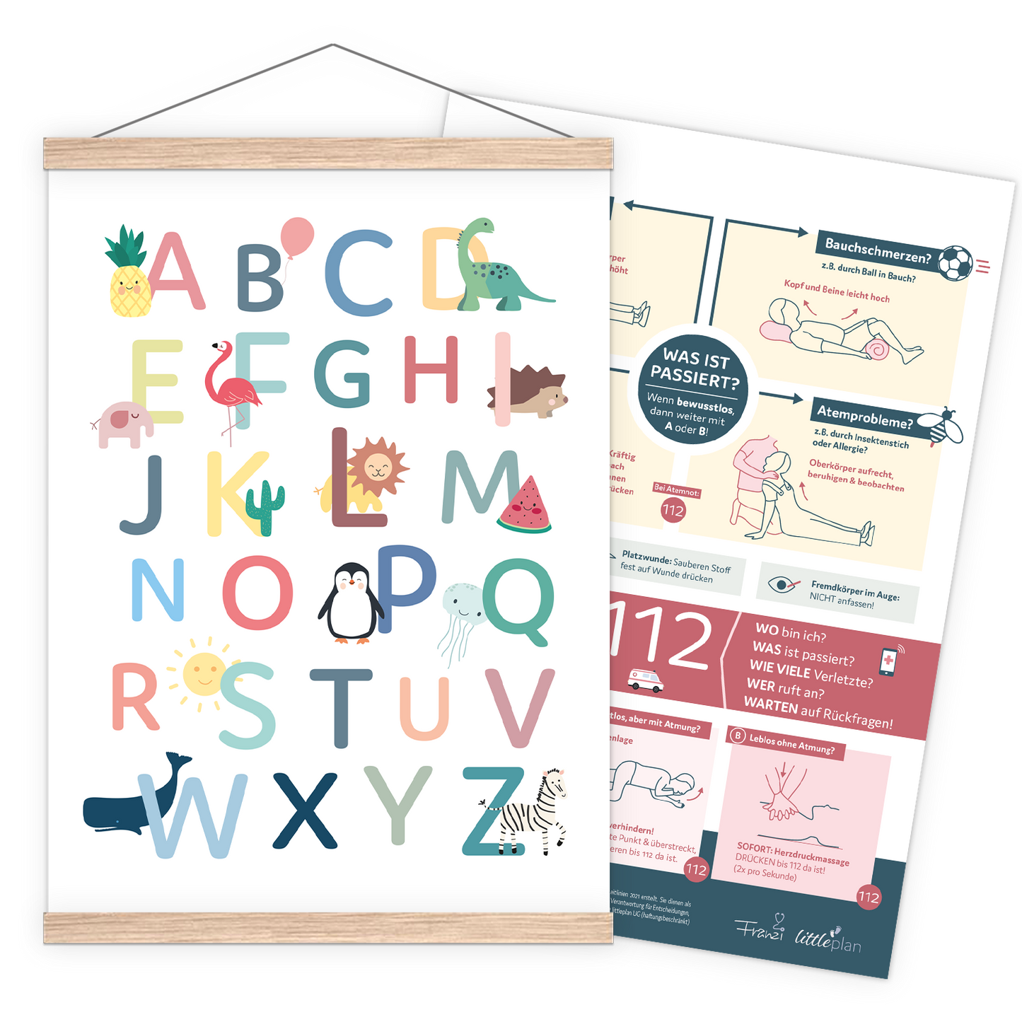 Set: ABC-Poster und 4in1-Memospiel