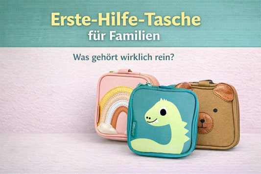 Erste-Hilfe-Tasche Kinder Set – praktische Familien Notfalltasche mit kindlichen Motiven für unterwegs