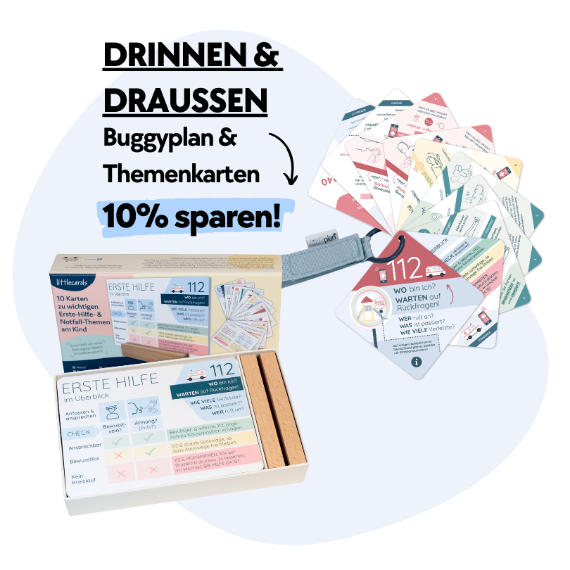 Drinnen uns draussen Set mit Buggyplan und Themenkarten