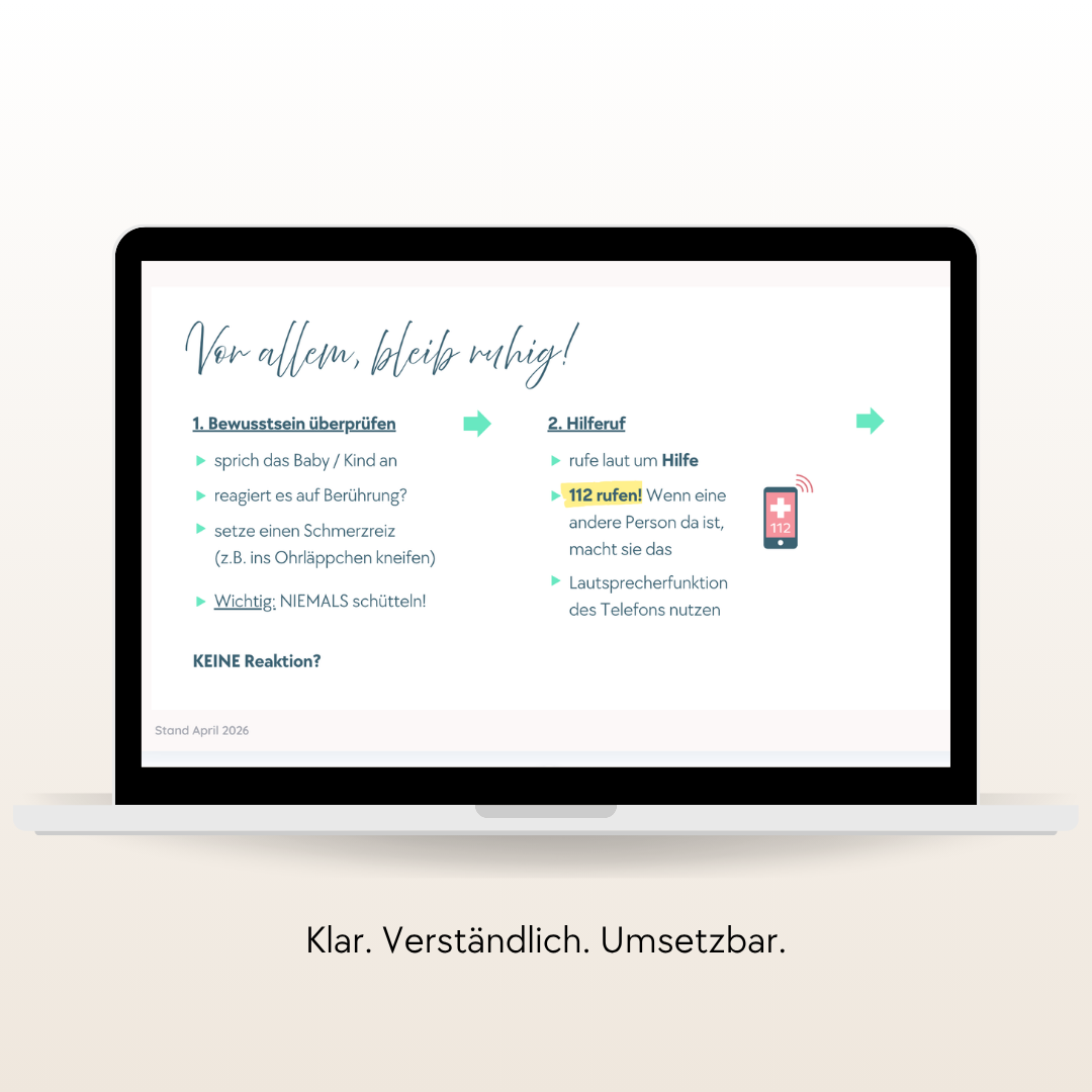 littleplan Digitaler Kompaktkurs Erste Hilfe für Babys & Kinder: Maßnahmen für Verschlucken & Wiederbeleben – in 20 Minuten einfach erklärt