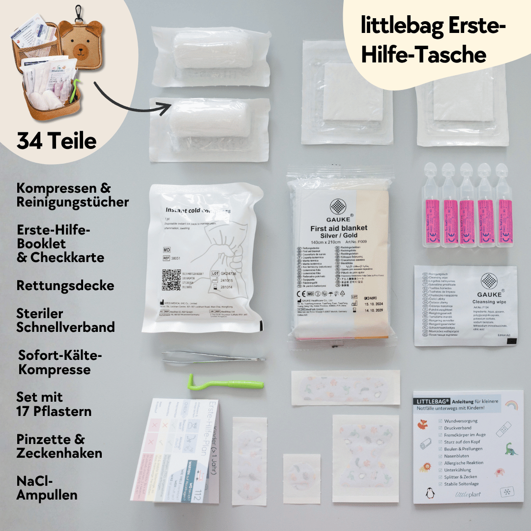 littlehelper Erste-Hilfe-Startset für Familien - Sicher handeln bei Baby- & Kindernotfällen
