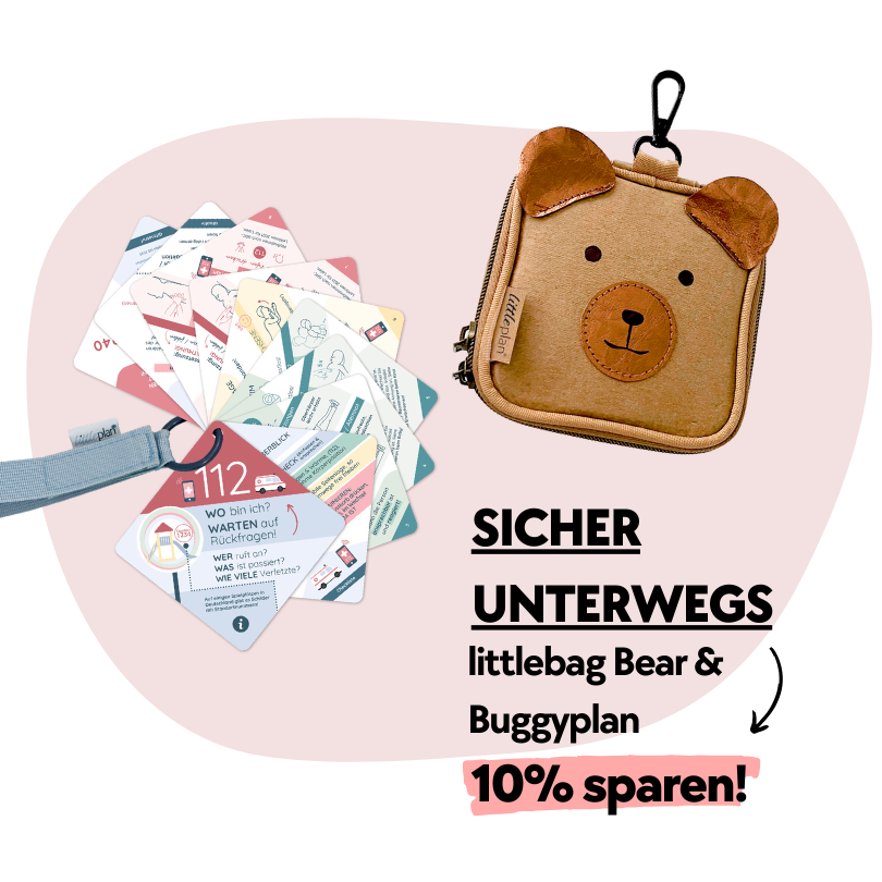Sicher unterwegs mitErste-Hilfe-Tasche und Buggyplan
