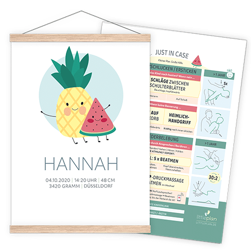 littlefruits (personalisiert) Erste-Hilfe-Poster
