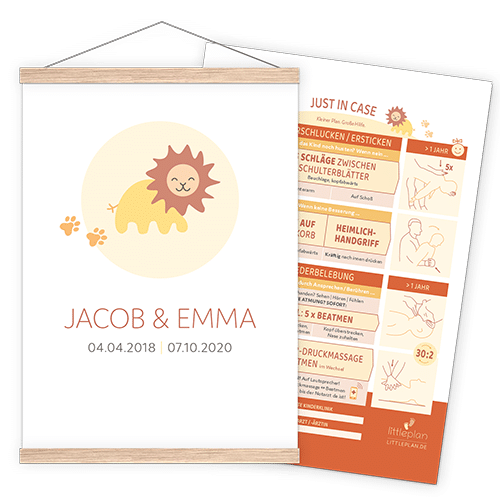 littlelion (personalisiert) Erste-Hilfe-Poster
