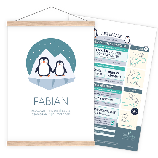 littlepenguin (personalisiert) Erste-Hilfe-Poster